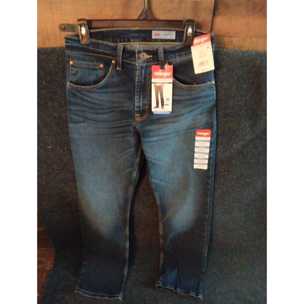 Wrangler Men's Straight Fit Stretch Jeans Denim Blue 29x30 NWT